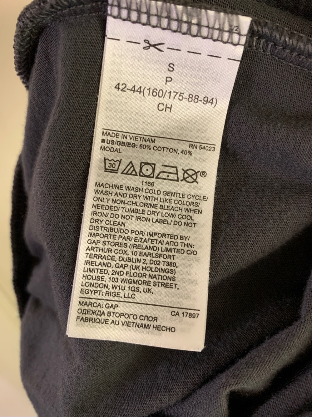 Love by Gap Dk Gray/Soft Black Cotton Modal Jogger With Pockets - Picture 6 of 6